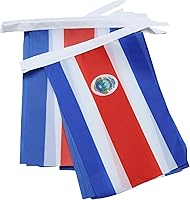 Vista 347 de Guatemala 19.7 ft BUNTING Flag 20 banderas 9'' x 6'' - Banderas de cuerda guatemalteca 5.9 x 8.3 in - AZ FLAG