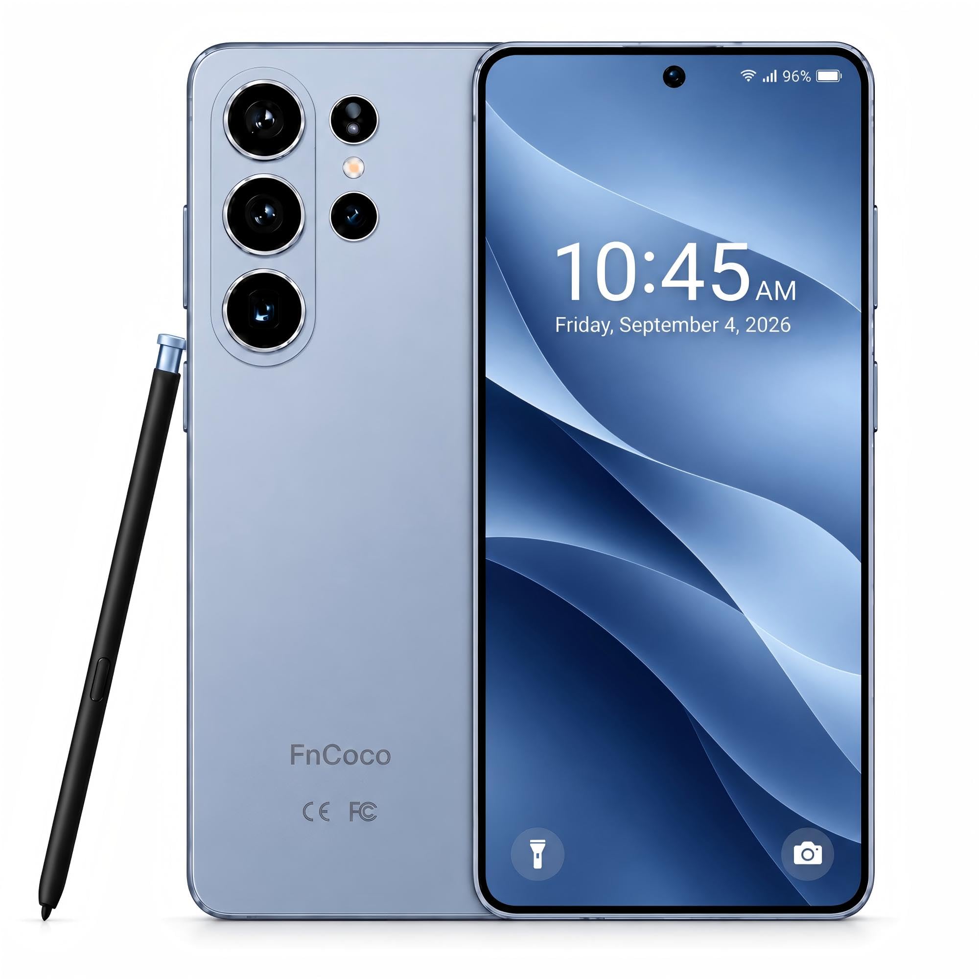 26 Ultra Unlocked Cell Phone, 16GB RAM 512GB ROM Android 16 Smartphone, 7000mAh Long Battery, 6.9" 120Hz HD Display, 50MP Main Camera, Face Unlock, Dual SIM Dual Standby Unlocked Phone -Blue