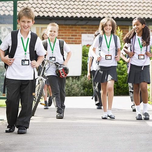 Miniatura 7 de 50 Piezas Cordones Verdes Cordón para Insignias de Identificación Cordón de Nailon a Granel Clip Gancho Giratorio para Insignias de Identificación