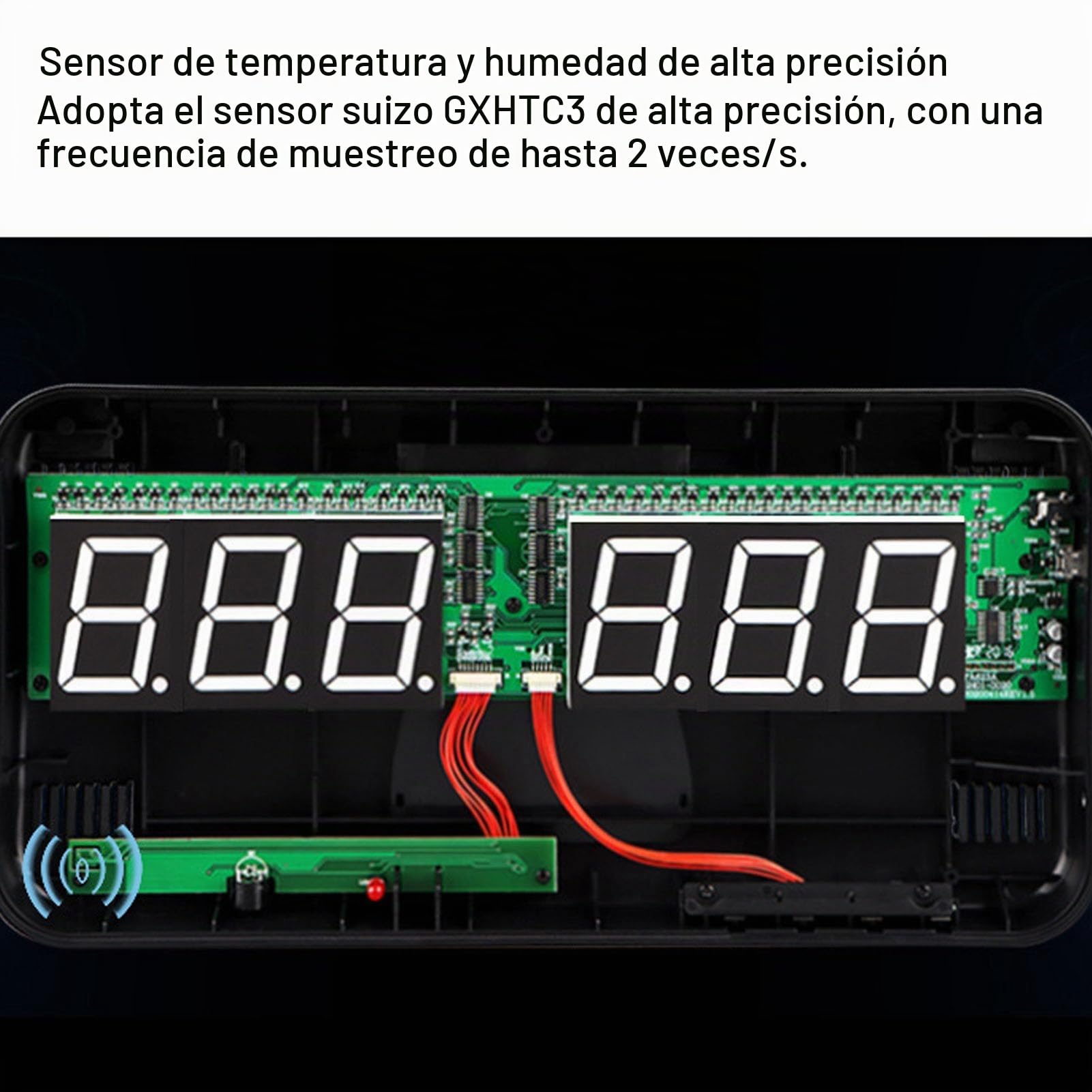 KIMISS Higrómetro digital con pantalla grande, para invernaderos LED, medidor de temperatura y humedad industrial, sensor preciso y fácil de leer