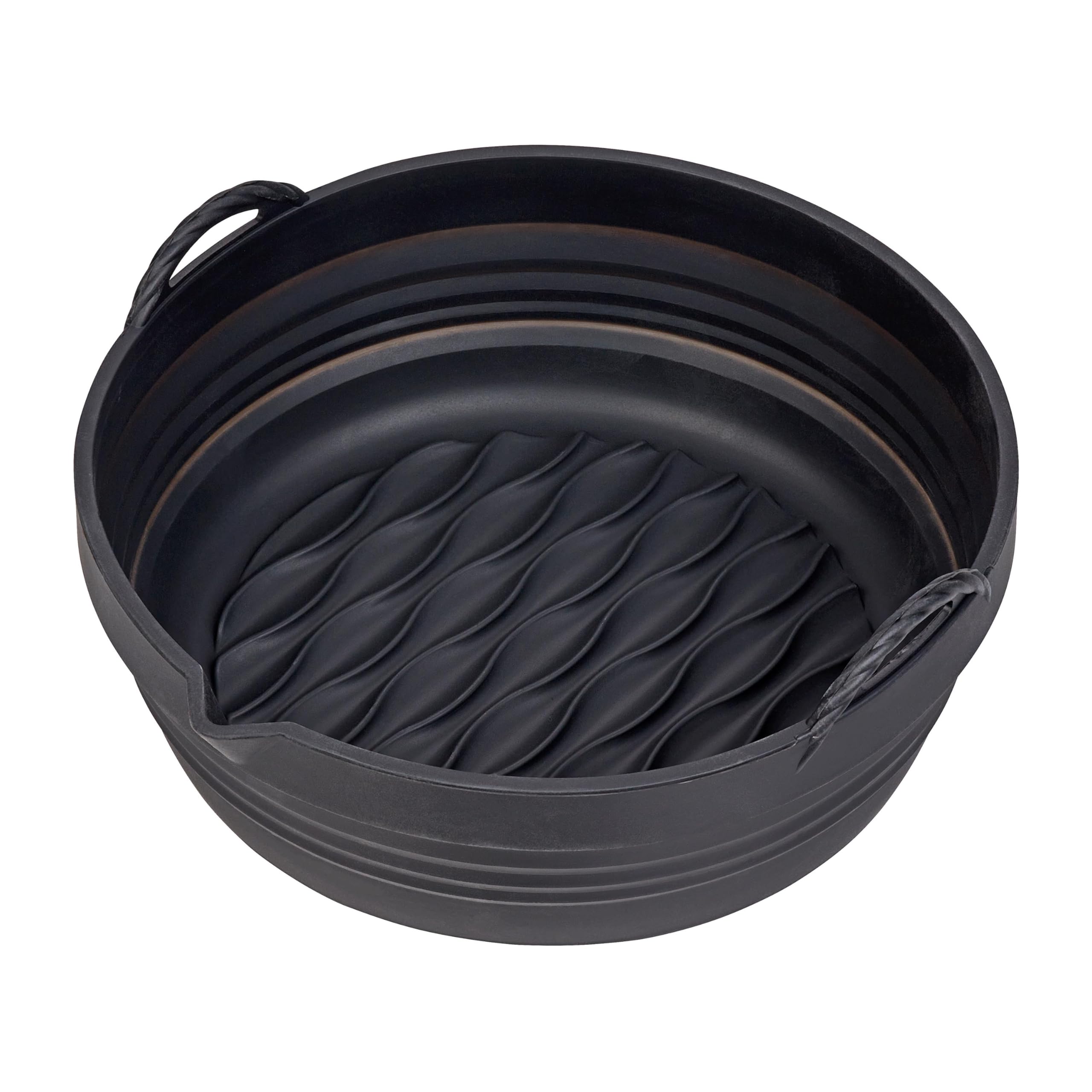 Tala Round Silicone Air Fryer Liner 21.5 dia. x 9cm- Non-Stick, Heat-Resistant, Easy to Clean - Perfect for Air Fryers, Collapsible and Space Saving- Comes With Pouring Lip