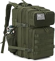 Vista 19 de QT&QY - Mochila táctica militar de 25L/45L para hombres Molle Daypack, mochila de 3 días, mochila de emergencia, mochila de senderismo