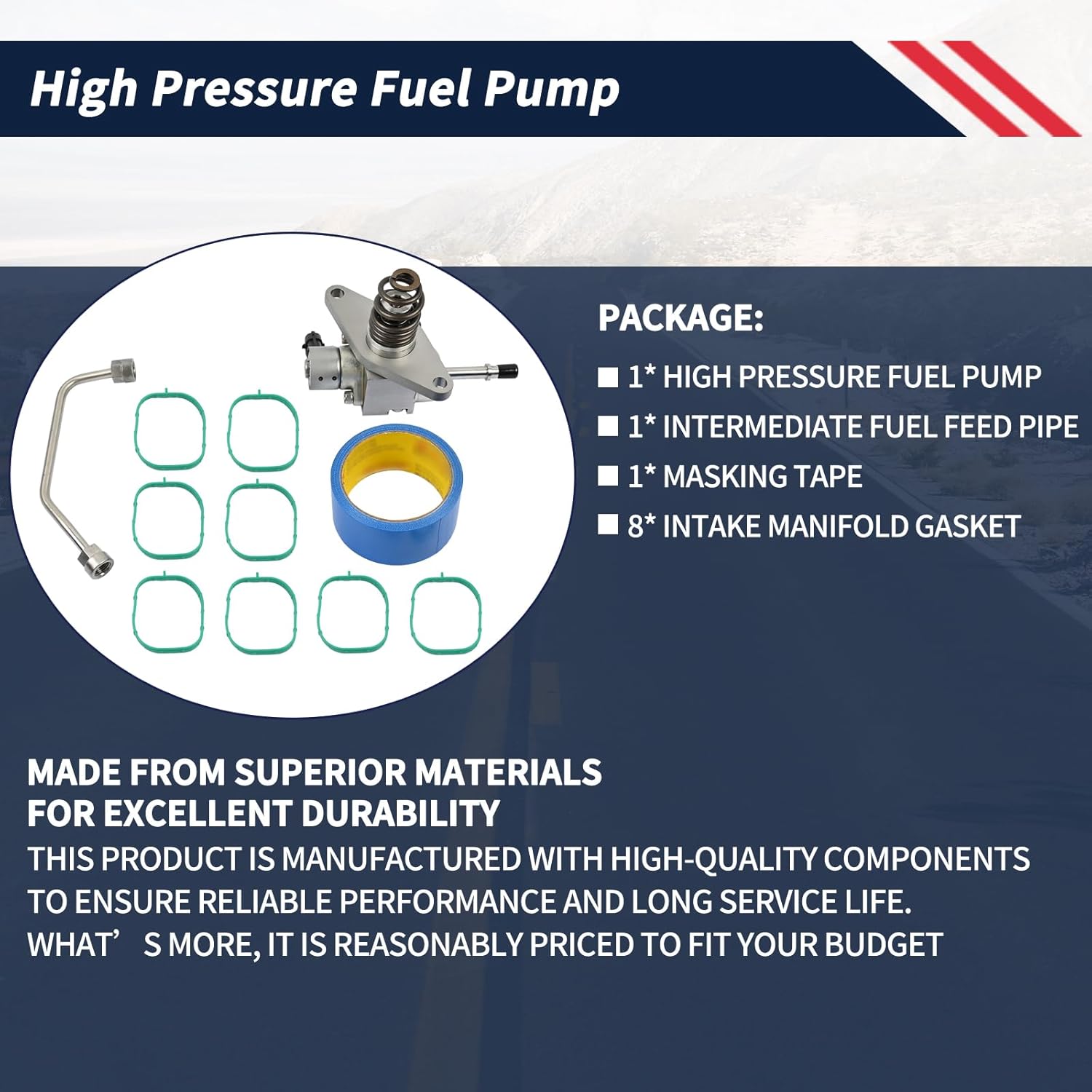 High Pressure Fuel Pump 12697966 Fit for Chevrolet GMC Cadillac Sierra Silverado 1500 Savana Express Tahoe Yukon Suburban Escalade 2014-2020 4.3L 5.3L 6.2L GDI Direct Injection Pump 12744840