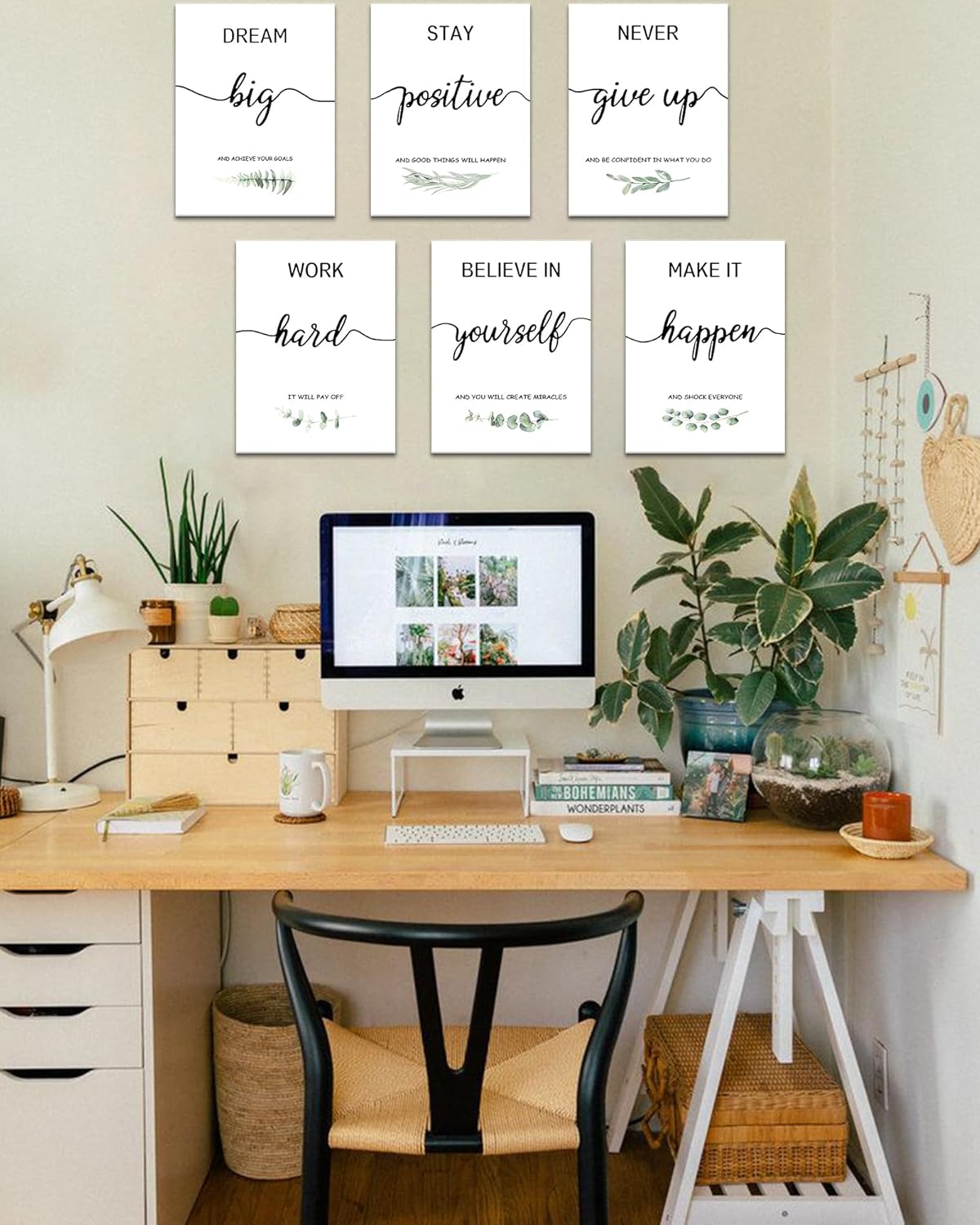 Drsoum Inspirational Wall Art Home Office Decor Motivational Wall Decor for Office Classroom Positive Quotes Poster Framed Art for Women Men Kids, 12"x16",𝗙𝗿𝗮𝗺𝗲𝗱