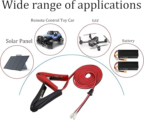 Miniatura 7 de Terminal de crimpado hembra de 0.26 pulgadas0.260 in a batería, cable de clips de cocodrilo de 0.26 pulgadas, terminales tipo F2 a abrazaderas de