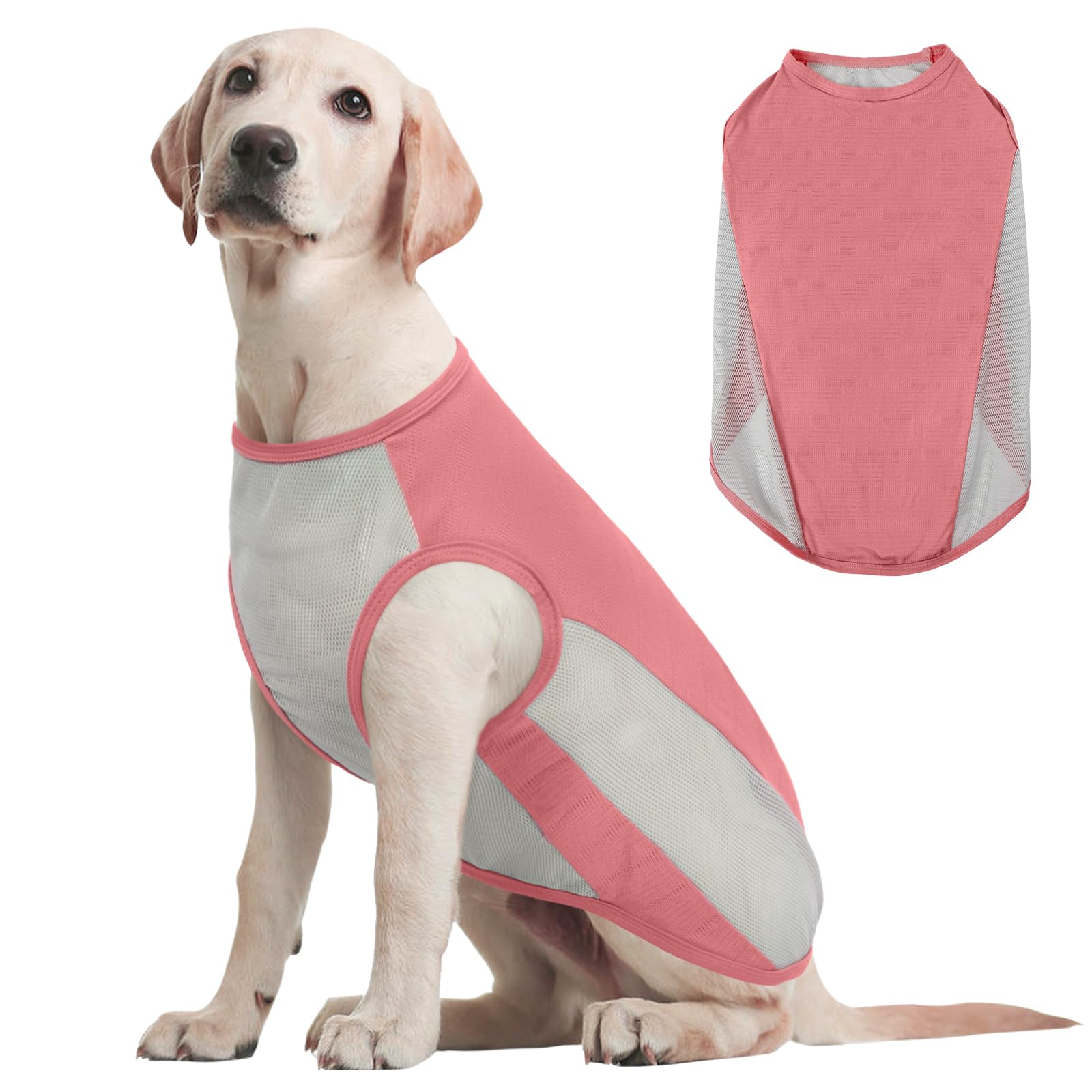 Kuoser Dog Cooling Vest, L Dog Shirts, Breathable Summer Pet Jacket, Lightweight Sun Protection Coat