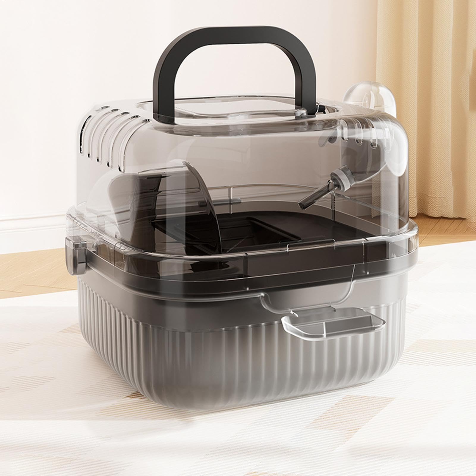 Grande gabbia per criceti, custodia per criceti traslucida, custodia da viaggio per piccoli animali, da viaggio per criceti, trasportino da viaggio per cincillà, gabbia portatile per