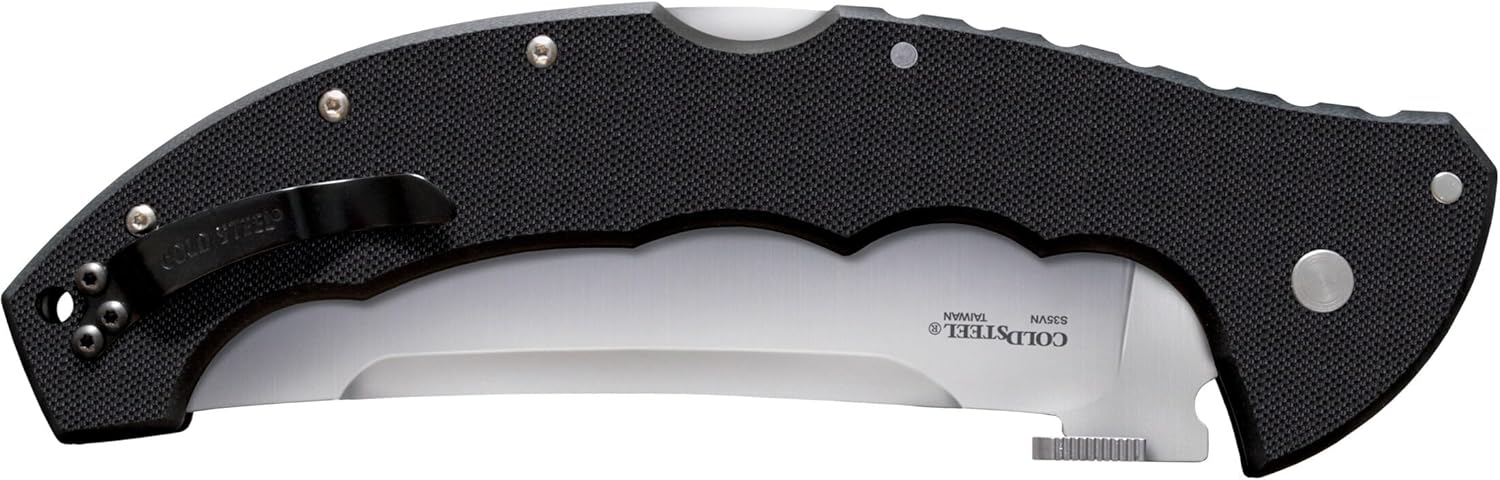COLD STEEL Talwar S35VN Steel Ultra-Sharp Blade G10 Handle Everyday Carry Tactical Pocket Folding Knife with Tri-Ad Locking Mechanism