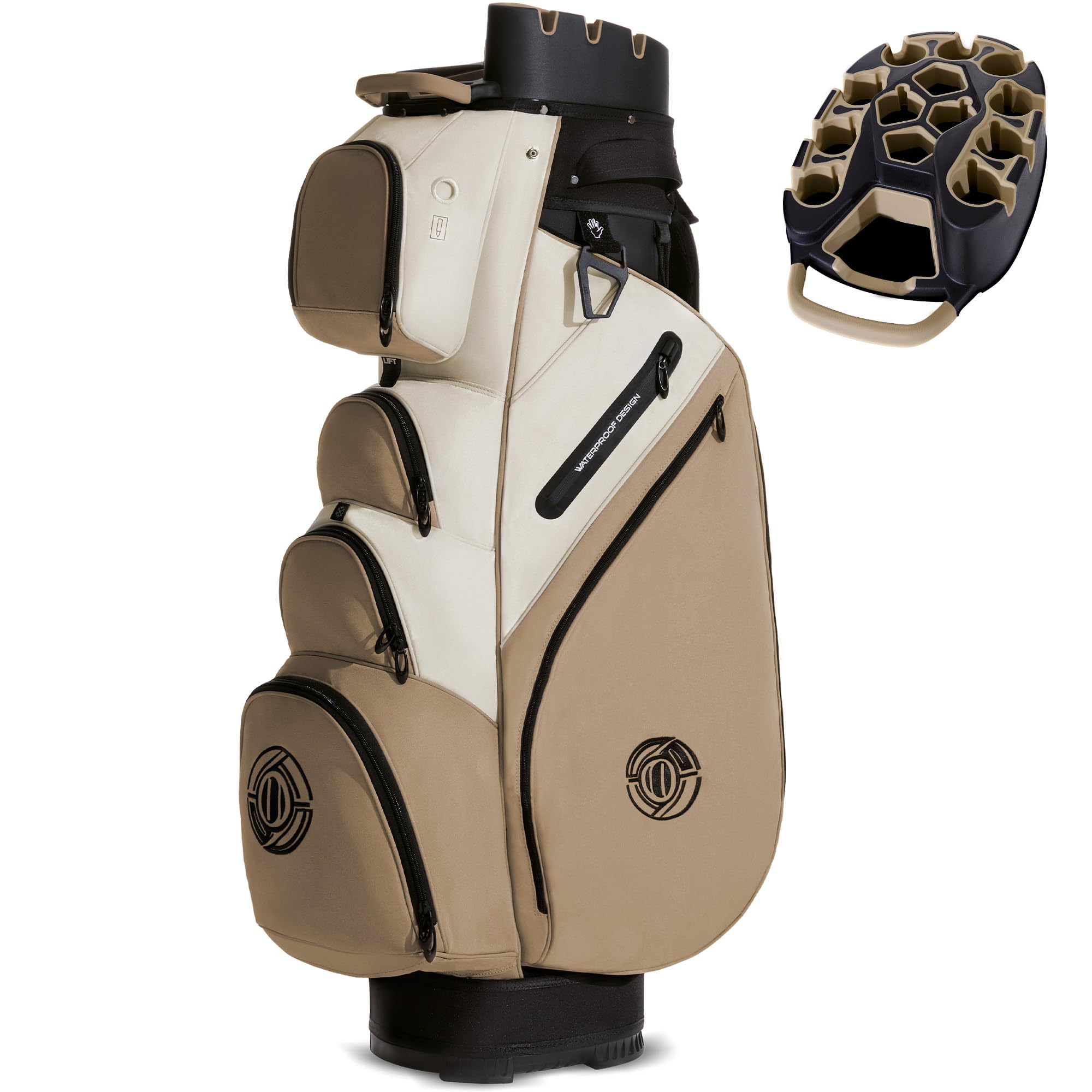 Shopsource 14 Way Golf Cart Bag with Molded Lock Top n Upgrade 900D Oxford