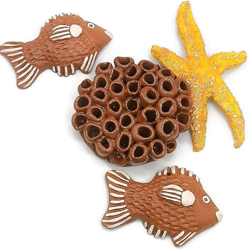 Miniatura 3 de 1Pc Handmade Ceramic Starfish Tile, Coastal Wall Decor For Home, Swimingpool Aquarium or Fish Tank, Beach Lover Gift for Women (17cm6.7in Long,