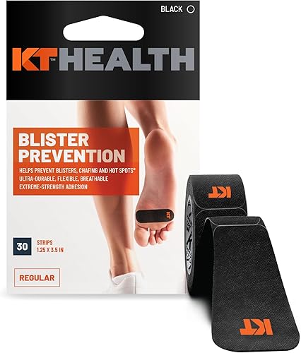 KT Tape KT Performance+ - Cinta de prevención de ampollas, diseñada para atletas, transpirable, duradera, conforme, tiras precortadas de 3.5 pulgadas