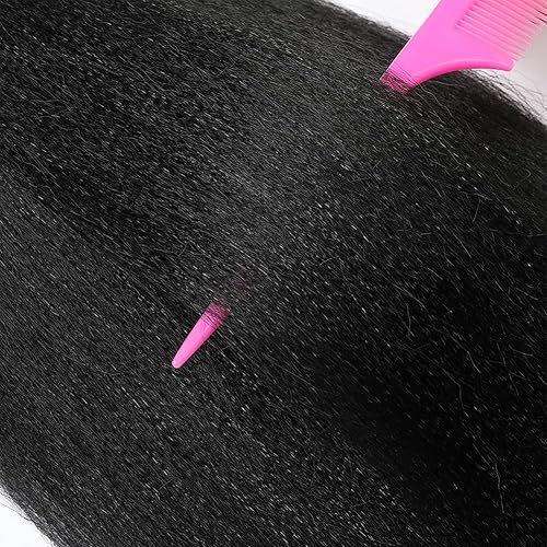 Miniatura 4 de ShowCoco - Extensiones de cabello trenzado preestirado profesional, 8 paquetes, 26 pulgadas, ajuste de agua caliente, textura lacia Yaki suave