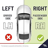 Vista 8 de Spieg Espejo de remolque lateral del pasajero para Nissan Titan 2018-2024 Conjunto de espejo retrovisor lateral derecho Power Adj memoria