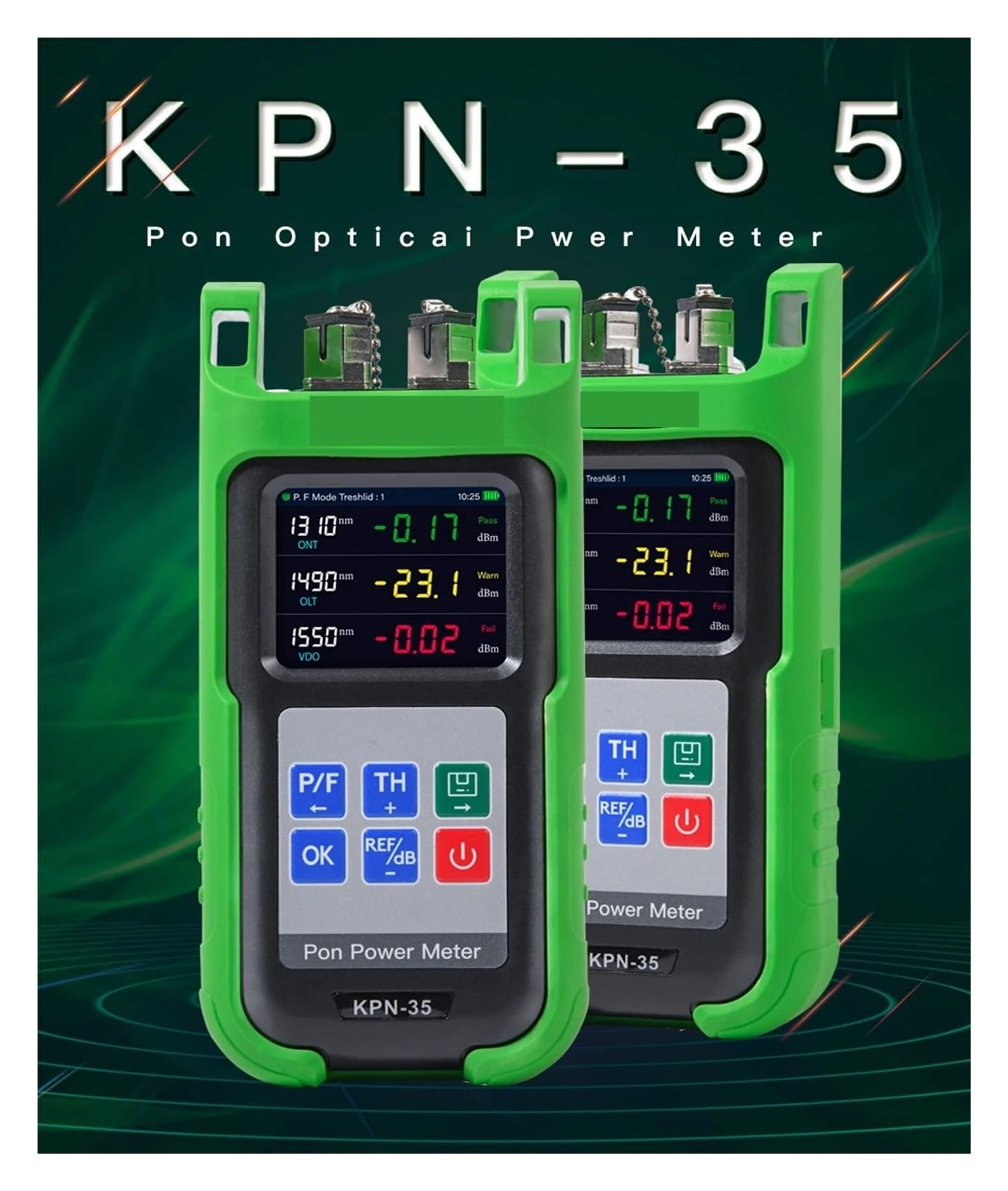 Miernik Mocy Światłowodu PON 1310 1490 1550nm Medidor Tester Sieci Ze Złączem APC Lub UPC Profesjonalne narzędzie dla elektryków(KPN-35-APC)