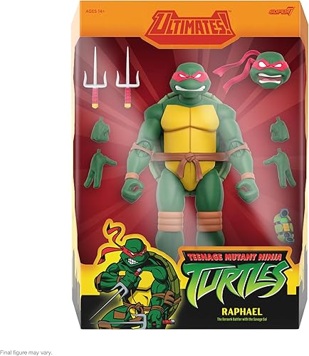 Miniatura 2 de Super7 ULTIMATES! Teenage Mutant Ninja Turtles Raphael - Figura de acción TMNT de 7 pulgadas con accesorios, coleccionables clásicos de dibujos