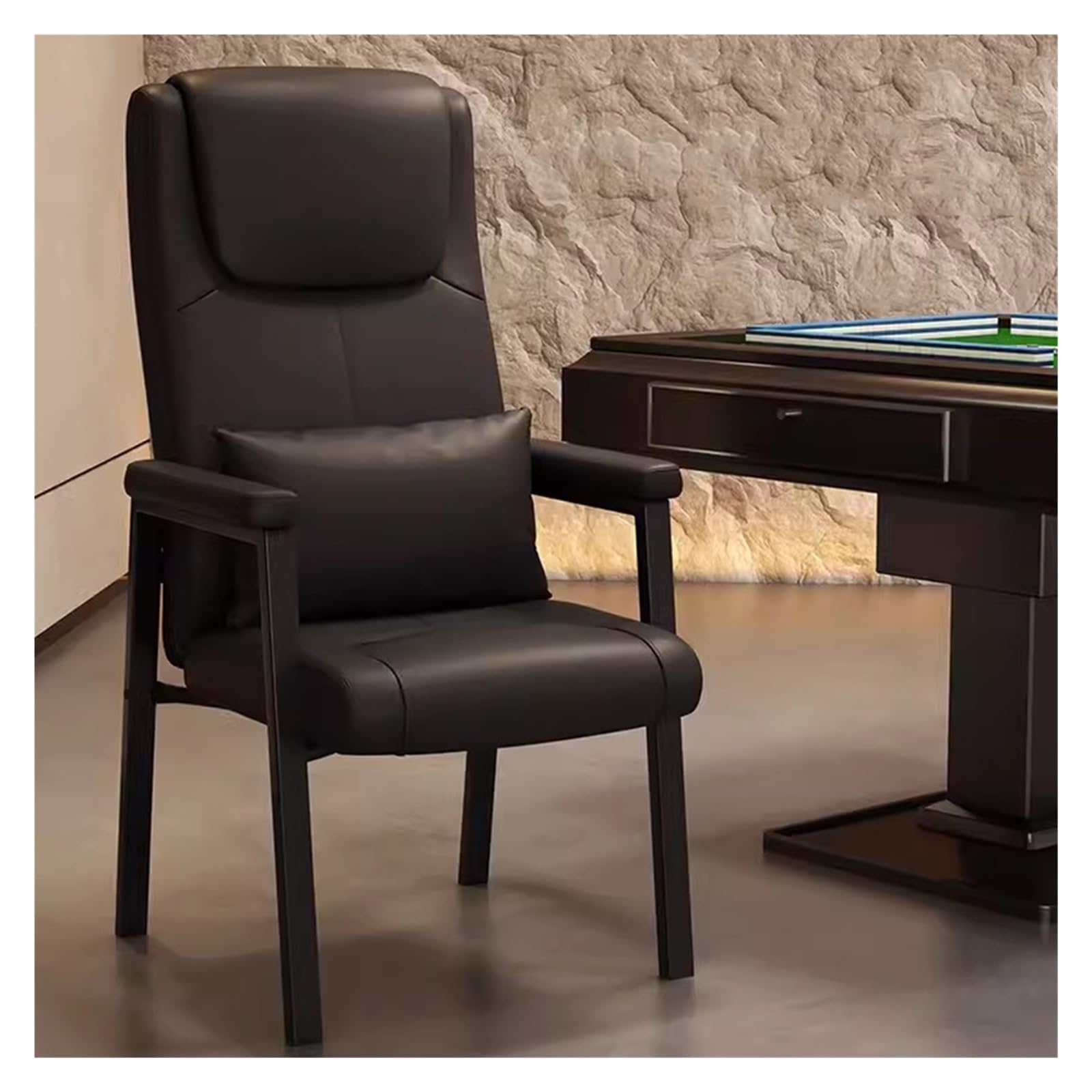 Fauteuil accent confortable et chaise de canapé de loisirs élégante noire LWX pour bureau