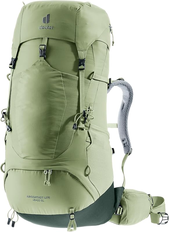Deuter Aircontact Lite 45 + 10 SL, Mochila ligera para mochilero y senderismo, 45 + 10 litros para mujer