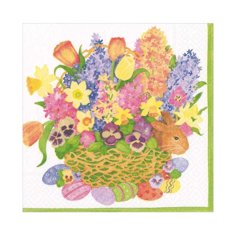 Caspari Papierservietten 'Frühlingsblumen' – 20 Stück, 33 Cm Quadratisch, 3-lagig | Perfekt Für Feiern & Tischdeko