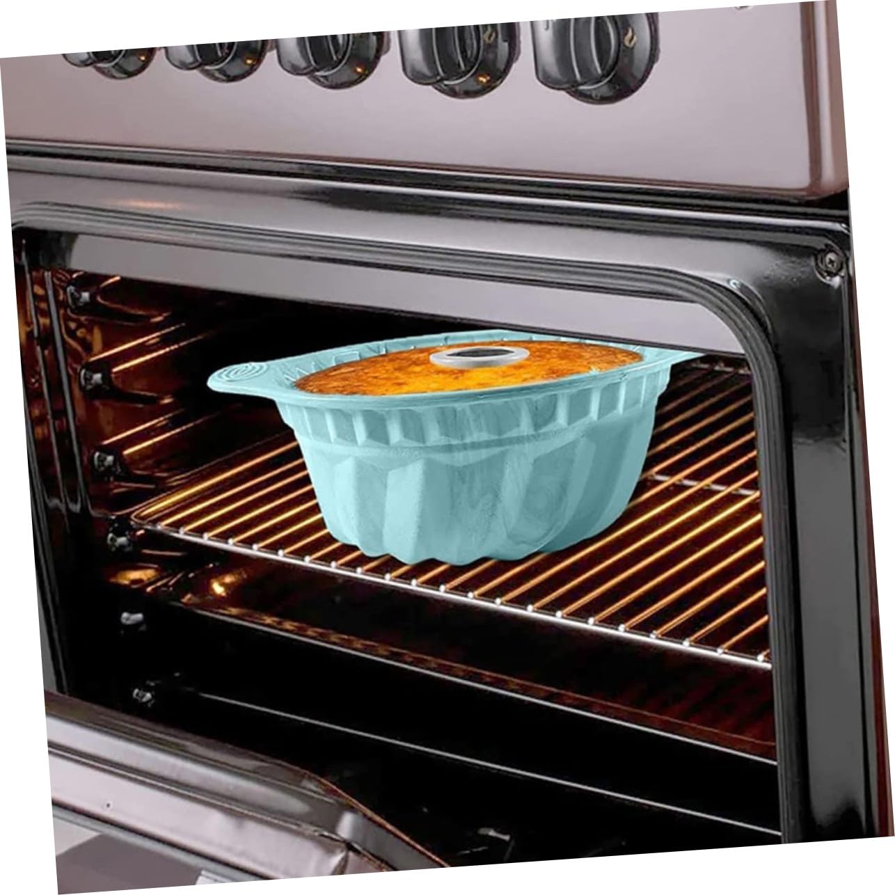 BESTYASH Set 3 Stampi in Silicone per Torta Mousse Design Scanellato e Rotondo, Superficie Liscia, Grande capacità per Dolci Fatti in Casa e Riutilizzabili
