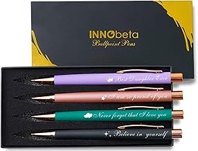 INNObeta Daughter Gifts, Ballpoint Pen Set of 4, Gift Ideas for Daughter on Birthday, Christmas