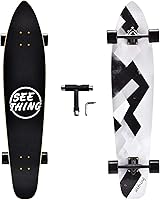 Vista 8 de Patineta de 42 pulgadas de largo completo Cruiser Pintail, el original Artisan Maple Skateboard Cruiser Pintail para crucero, tallado, estilo libre