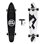 42 Inch Longboard Skateboard Complete Pintail,The Original Artisan Maple Skateboard Pintail Cruiser for Cruising, Carving, Free-Style and DownhillBloom