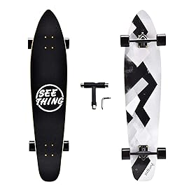 42 Inch Longboard Skateboard Complete Cruiser,The Original Artisan Maple Skateboard Cruiser for Cruising, Carving, Free-Style and DownhillGeometry