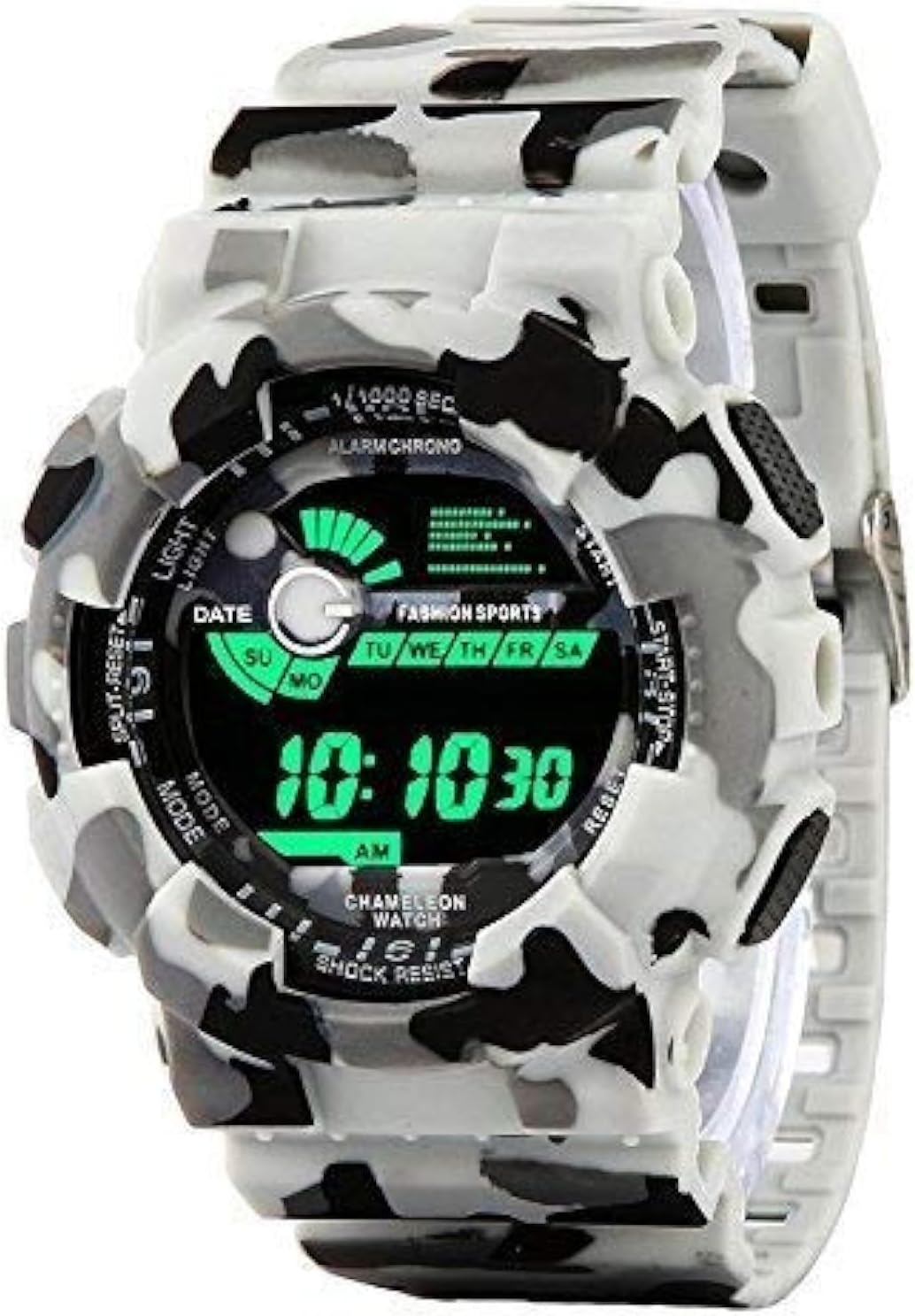 EmartosSilicone Fashion Analog-Digital Men's & Boy's Watch (Multicolored Dial, White Colored Strap), Band_Blue