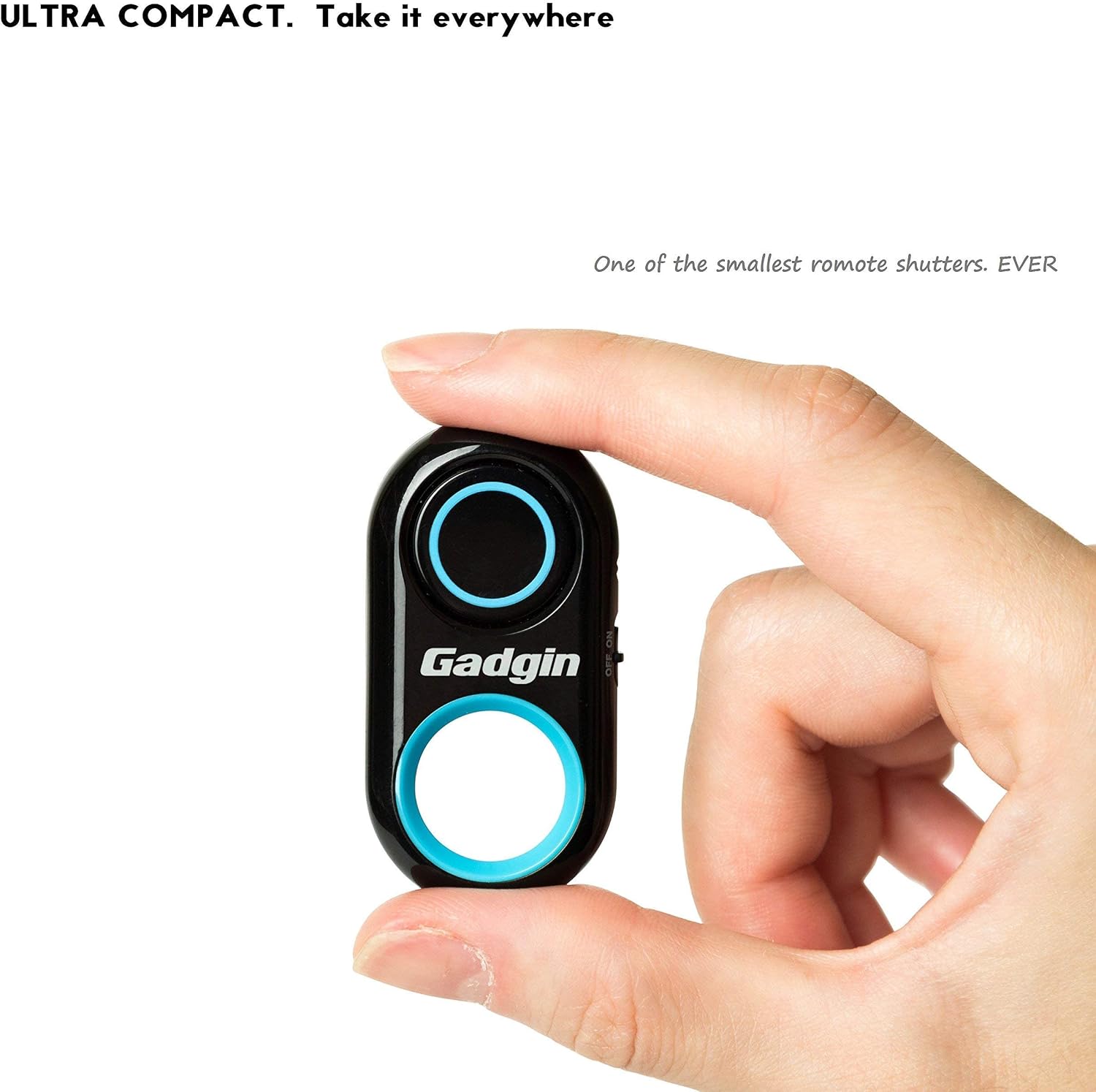 Gadgin Premium Selfie Remote Control Camera Shutter – Amazing Wireless Clicker for Photo, Video – for iPhone, iPad, Samsung Galaxy, Note, Tab, HTC, Moto, Android, iOS, Phone, Tablet (30ft Range)