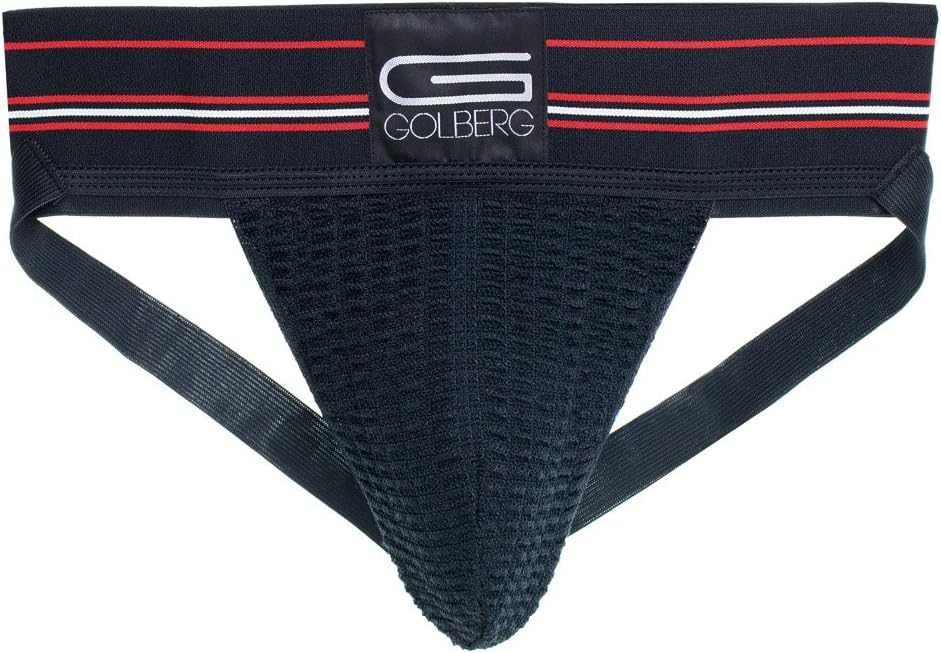 GOLBERG G Athletic Supporter - Naturally Contoured Waistband - (Pitch Black, Small Slim / 24-28 Waist)