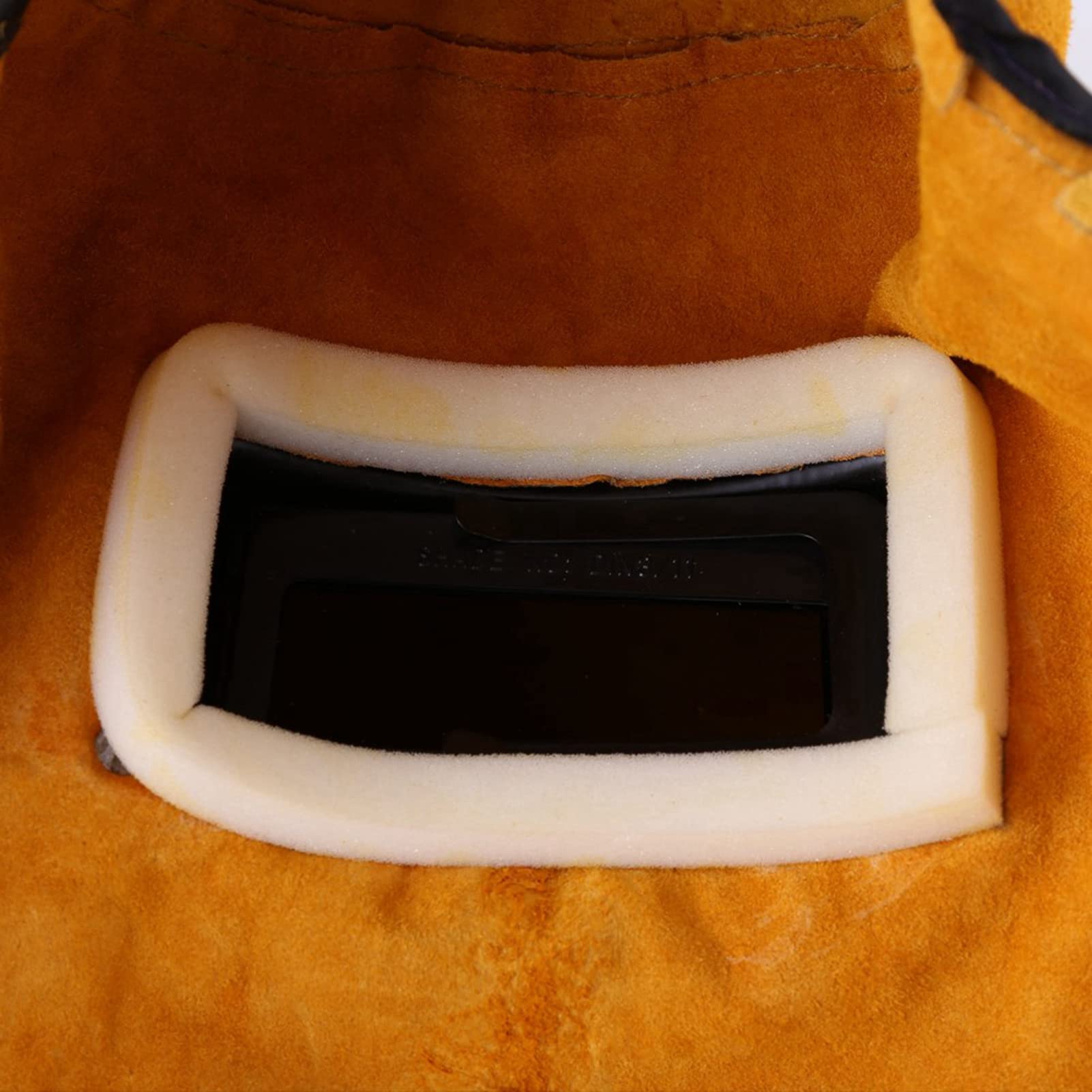 Máscara de Casco de Soldadura Sombrero de Trabajo de Capucha de Soldadura de Cuero, Lente de Oscurecimiento Automático Máscara de Protección de Casco de Soldadura Ajustable,