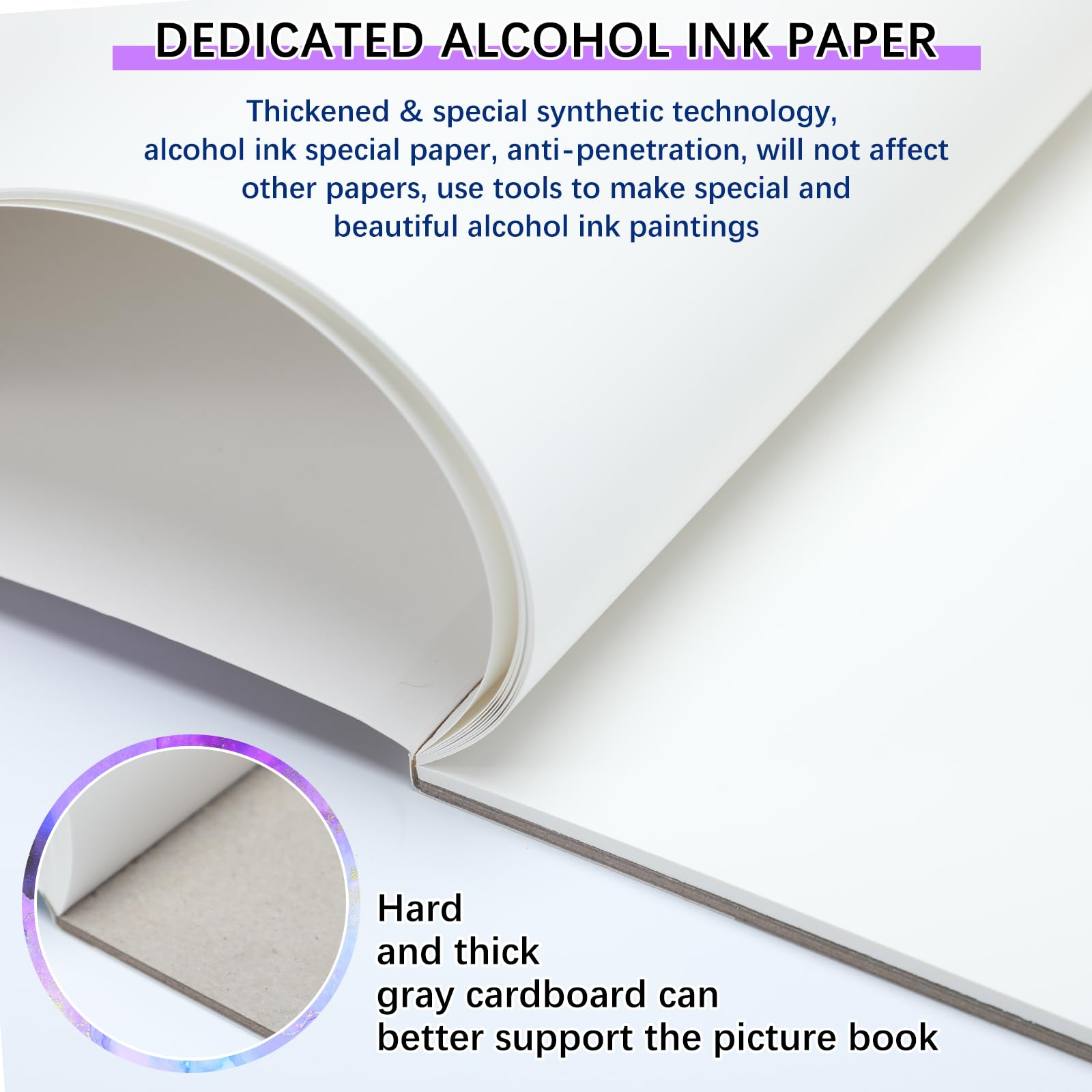 MotiMind 2 Pack 8.5 X 11 Inch Alcohol Ink Pads 50 Sheets Alcohol Ink Papers Alcohol Marker Paper For Art Painting Drawing Sketching Artists Students Alcohol Ink