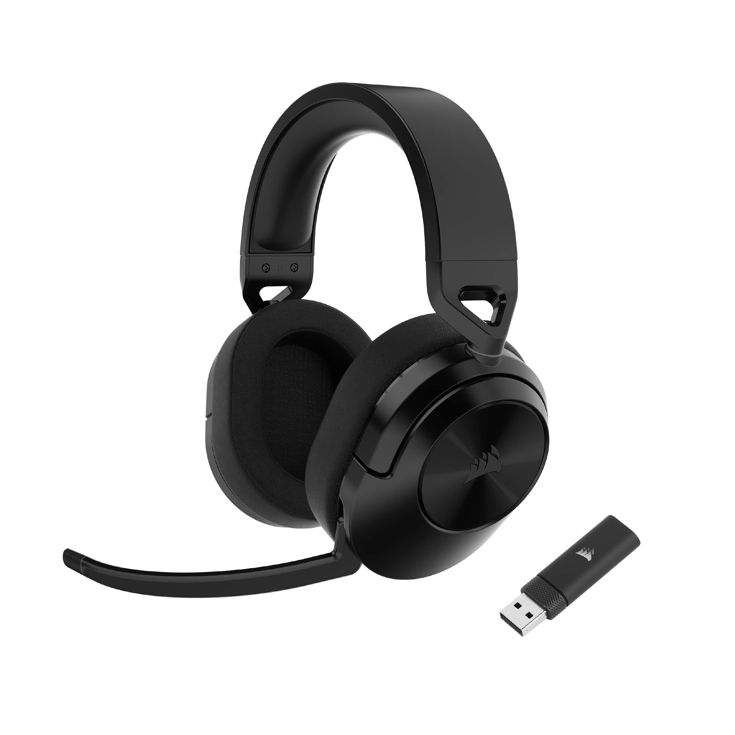 CORSAIR HS55 Wireless Gaming Headset - Low-Latency 2.4GHz Wireless or Bluetooth, Dolby Audio 7.1 Surround Sound, Lightweight, Omni-Directional Microphone, On-Ear Audio Controls - Carbon - Black