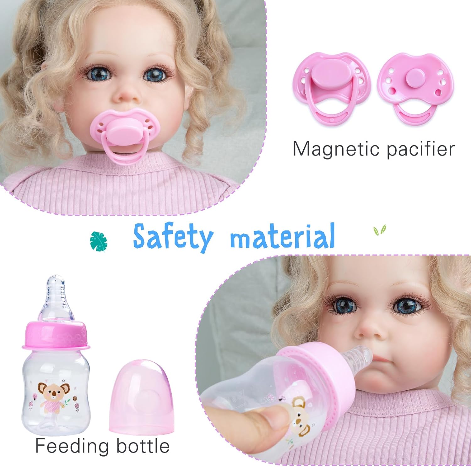 12 Pcs Reborn Baby Doll Clothes with Backpack for 20-22 Inch Baby Dolls,Reborn Baby Doll Accessories Purple Unicorn Set Bag +Bottle+Diapers+Clothes