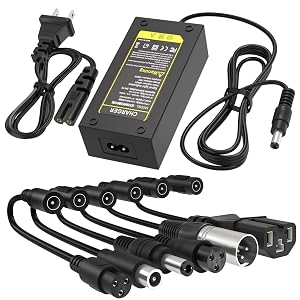 42V 2A Charger with 7 Plugs Universal for 36V Li-ion Battery Fast Charger Replacement for Razor Jetson Voyage