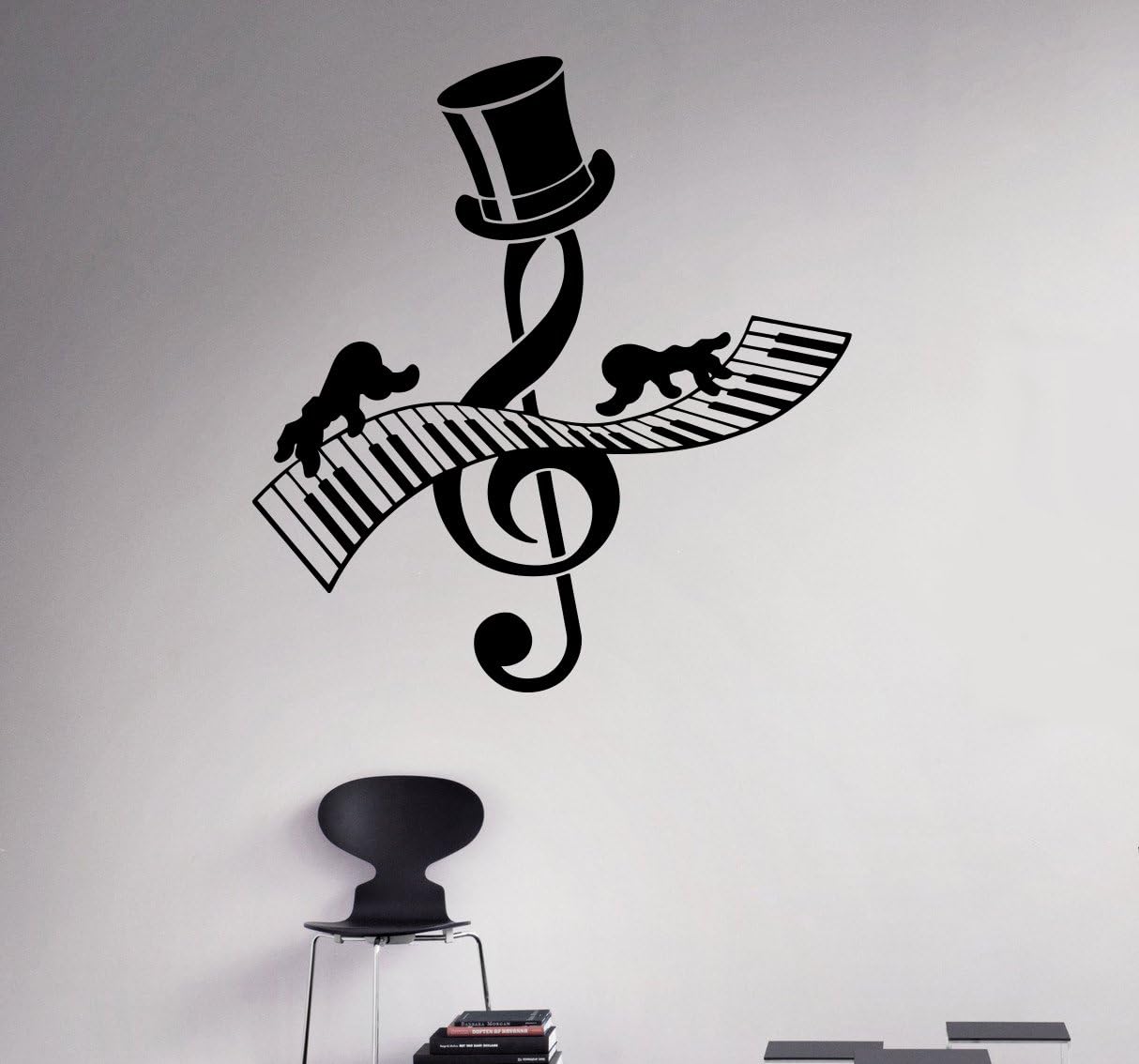 Piano Keys Wall Decal Musical Notes Vinyl Sticker Music Home Interior ...