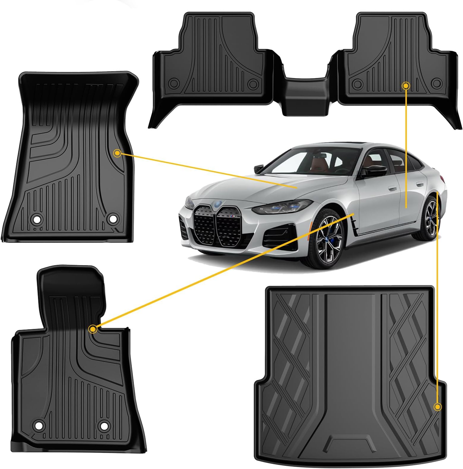 Amazon.com: Original 2022-2024 2025 I4 Floor Mats & Cargo Liner for BMW ...