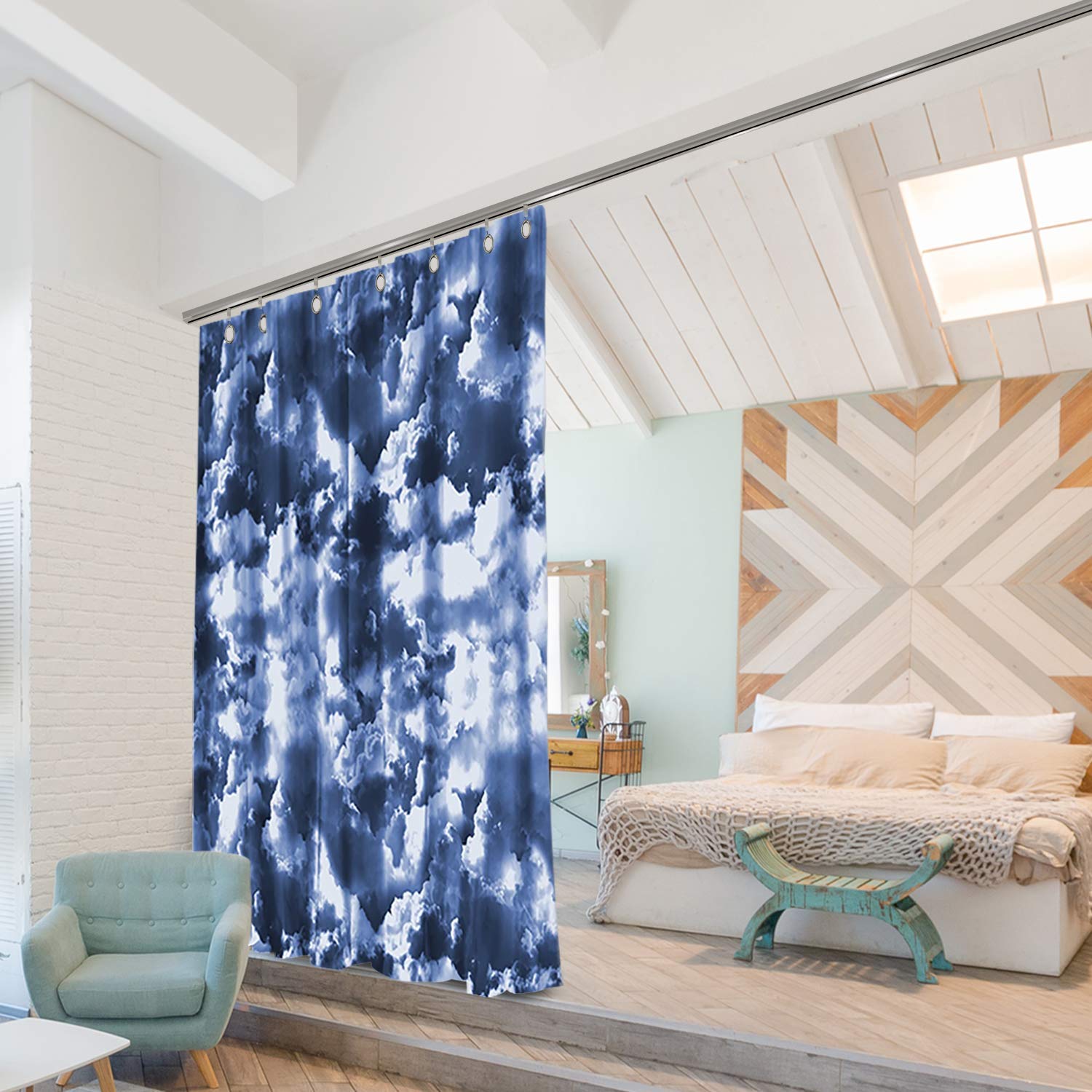 Room/Dividers/Now Ceiling Track Room Divider Kit Large A, 8ft Tall x 6ft 9ft Wide (Rolling