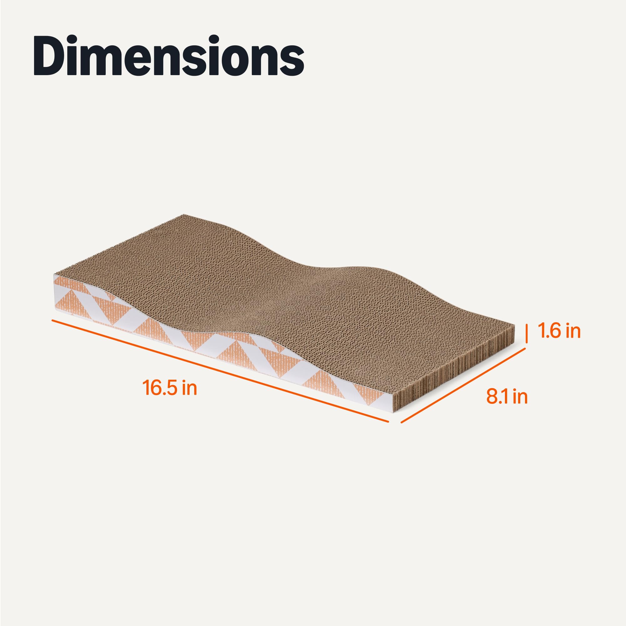 Amazon Basics Meble z drapakiem dla kota, mata do drapania dla kotów domowych z kocimiętką, jednowarstwowa z zakrzywieniem, 41,9cm x 20,6cm x 4,1cm, 2 sztuki