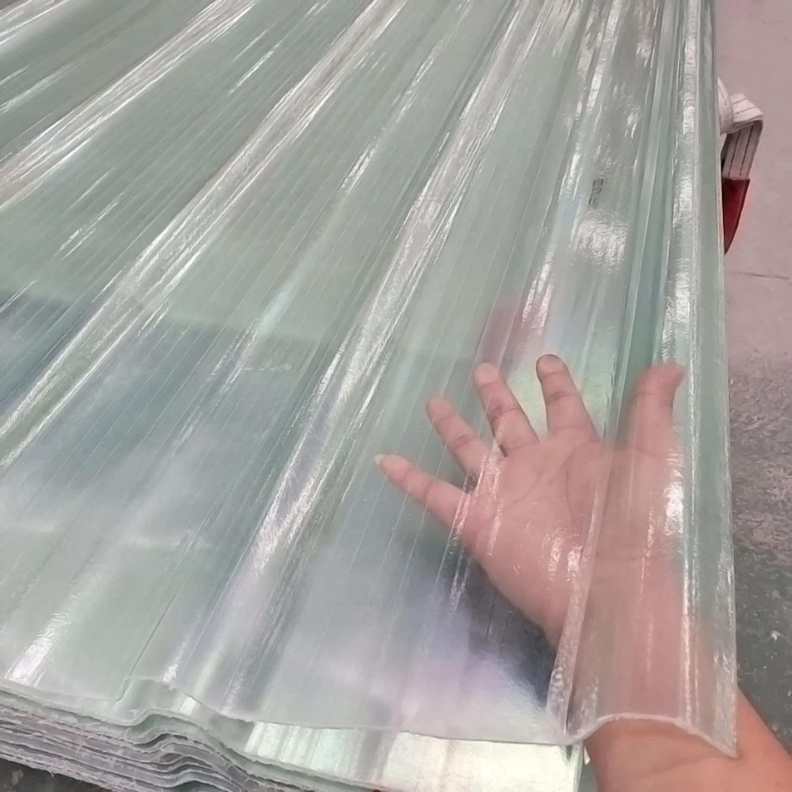 1.20 mm Placa de Iluminación Natural Placa Ondulada 90x50 cm Chapa Ondulada Planchas Transparentes Tejados Resistente a la Intemperie(Clear(5 Piece))