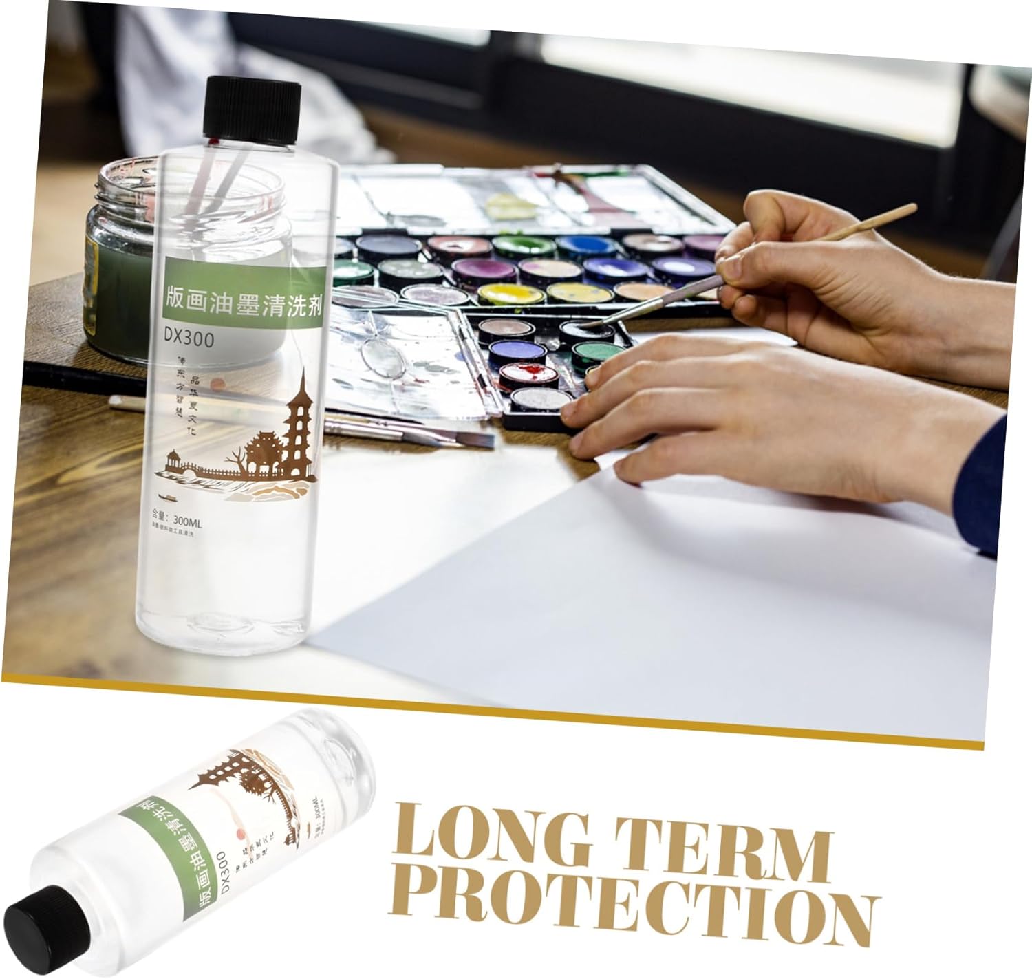 KONTONTY Portable Ink Cleaning Agent Daily Pigment Cleaner for Artists Convenient Paint Cleaning for Canvas and