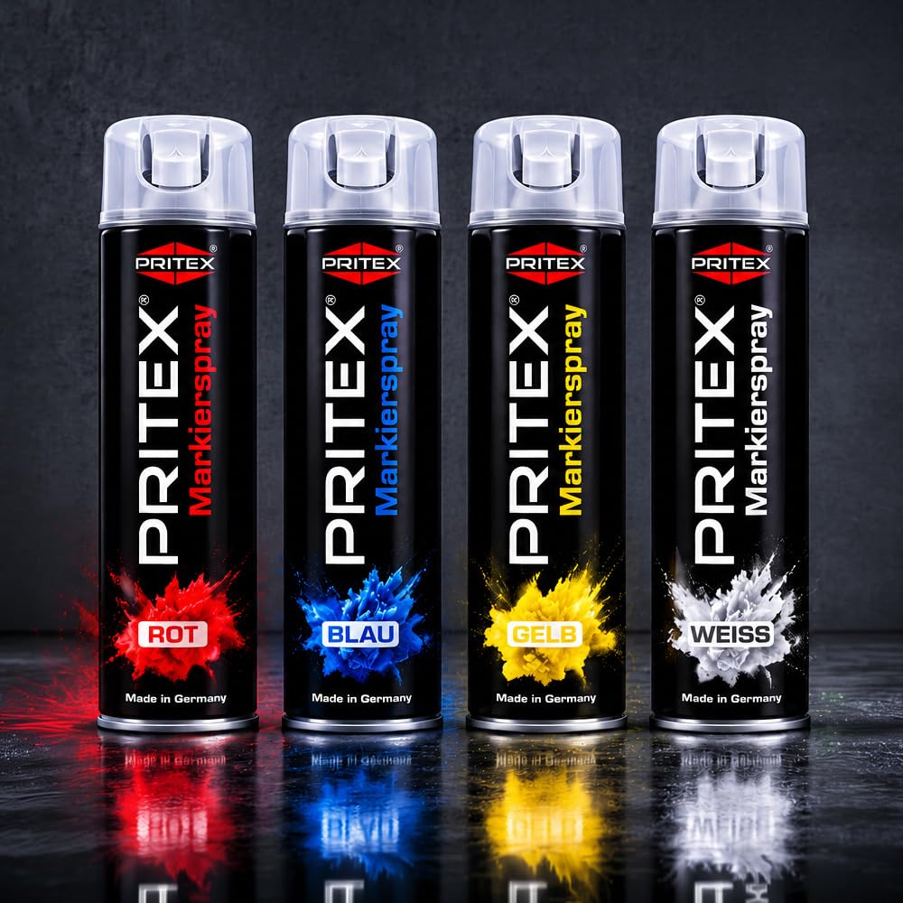 PRITEX Markierspray Weiß 500 ml, 24 Dosen