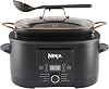 Ninja Foodi PossibleCooker, 8-in-1 Slow Cooker with Non-Stick Pot and Silicone Tongs, Steaming Rack, Integrated Spoon & Glass Lid, Slow Cook, Sear, Braise, Steam & more, 8L, BlackCopper MC1001UKCP