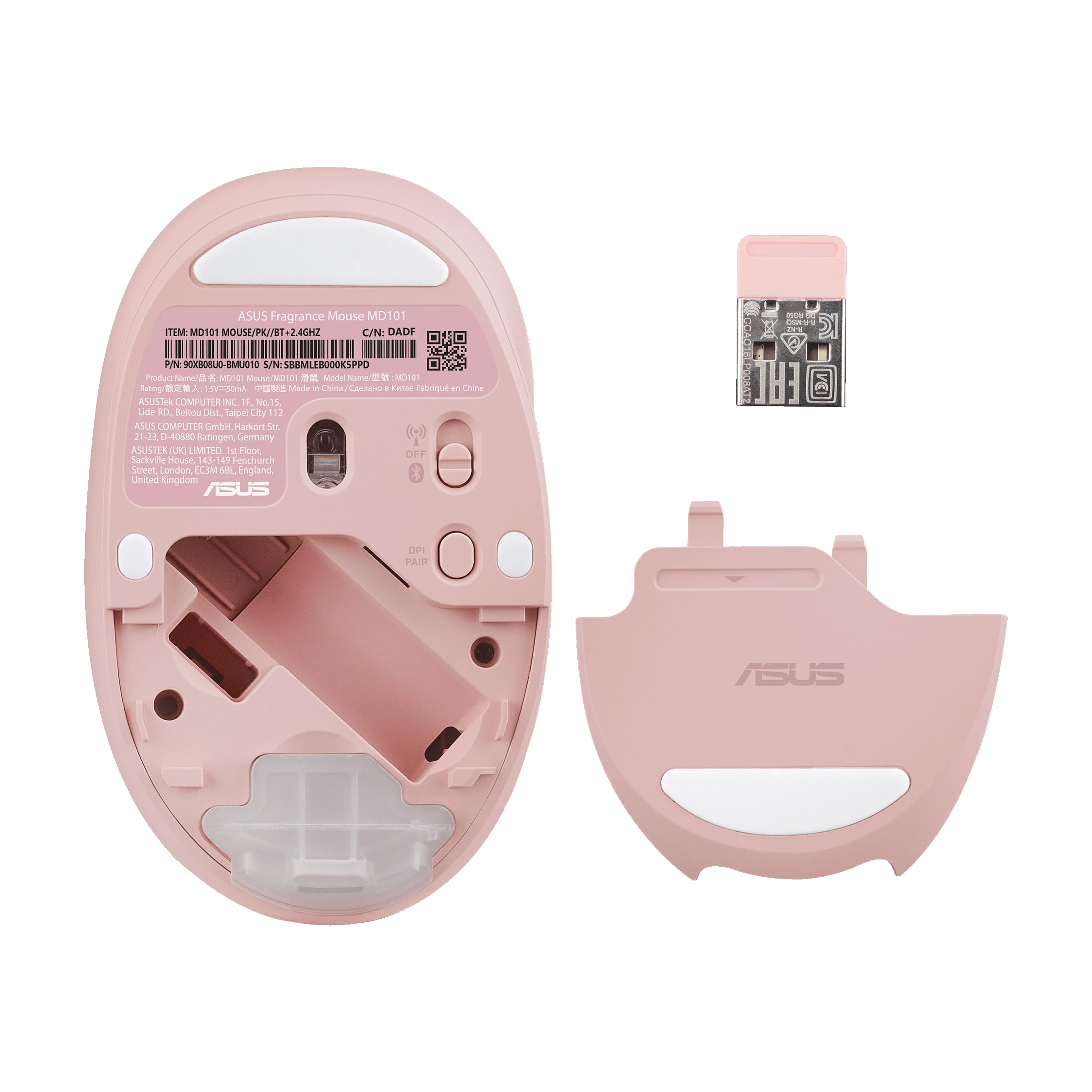 Asus - Souris MD101 Argile Rose sans Fil