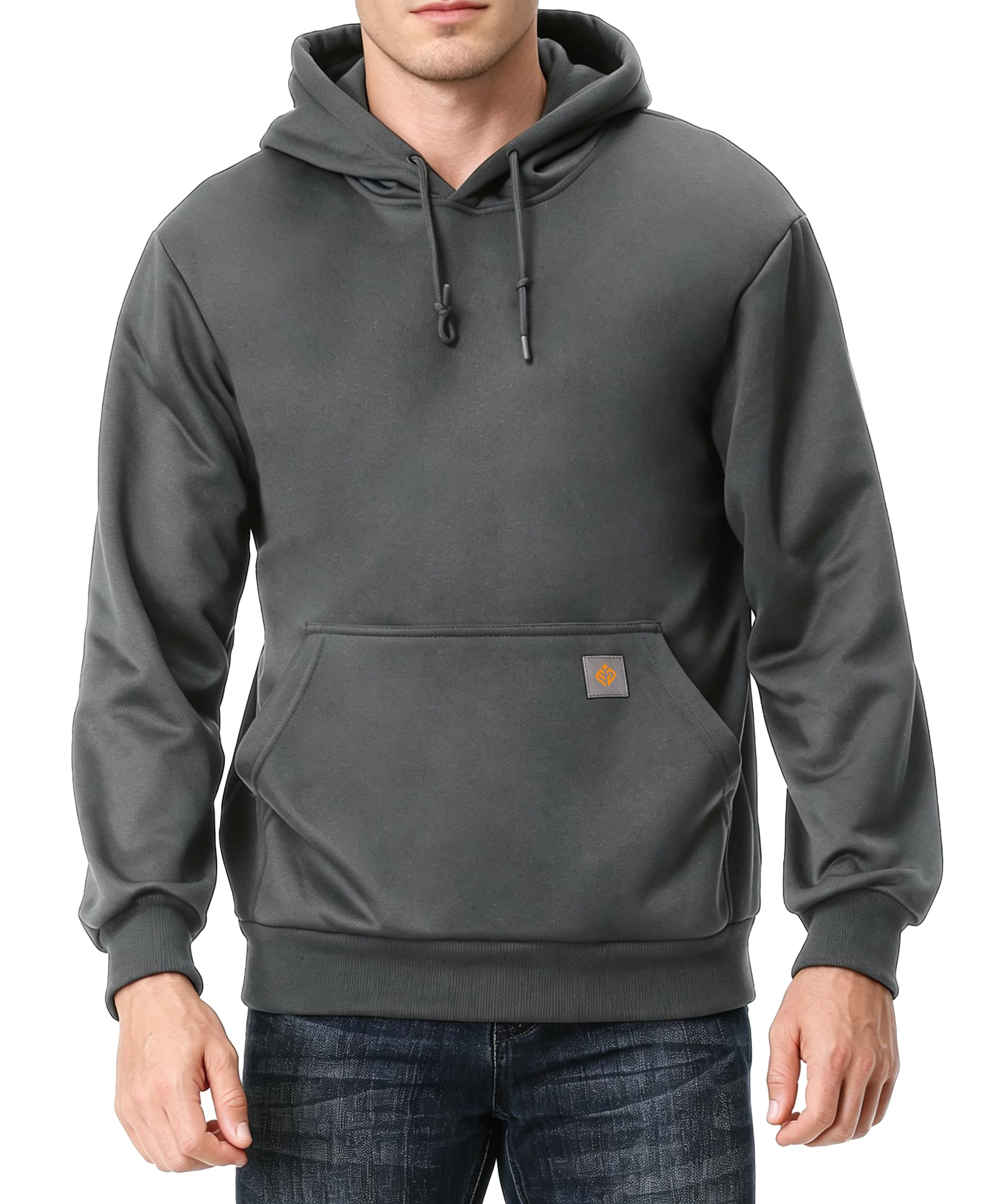 Men's Fleece Lined Pullover Hoodie Sweatshirt Relaxed Fit Soft