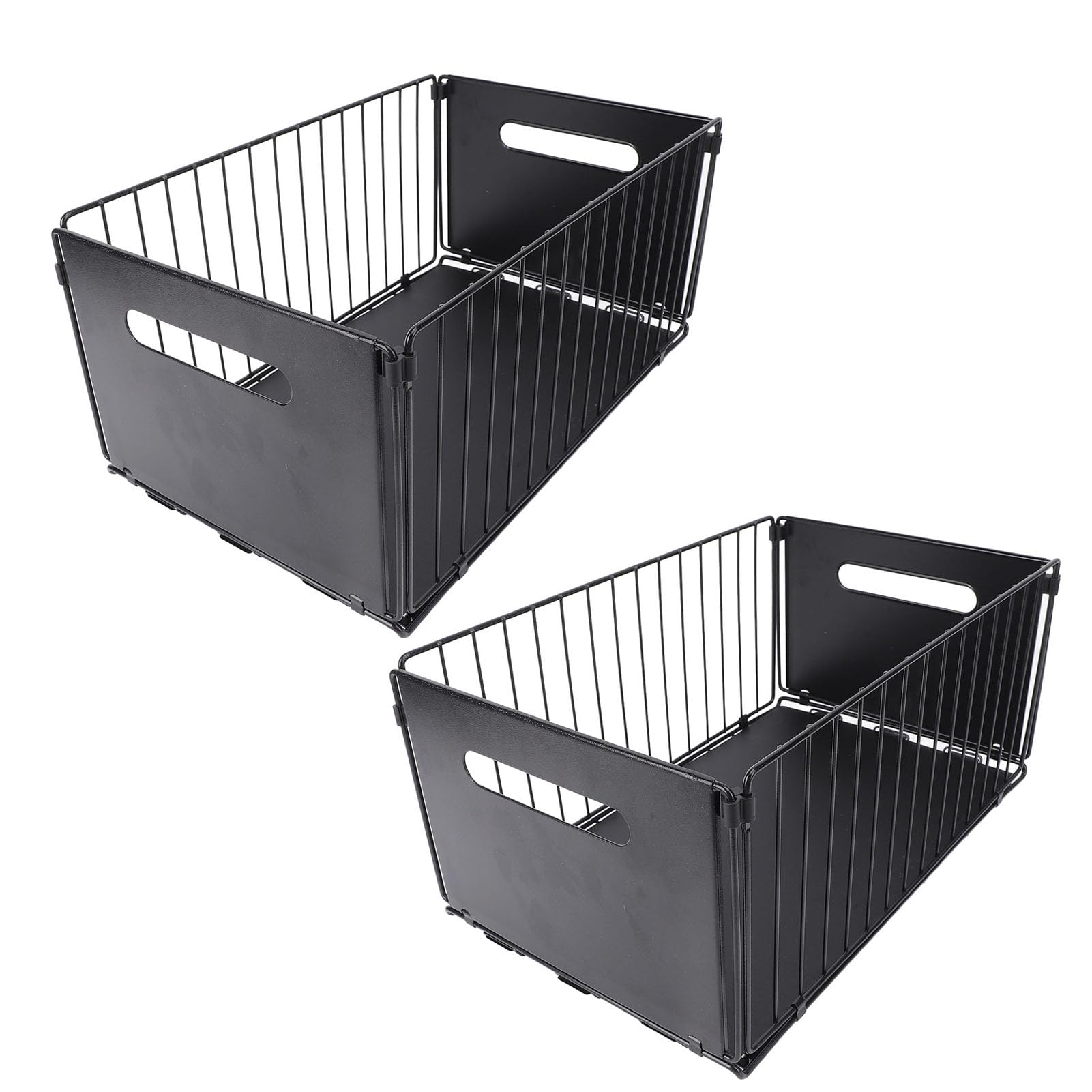 Organisateur D’armoire a Glissement en Fer – Stockage De Garde-Manger a 2 Niveaux avec Système De Traction Douce – Idéal Sous Évier Ou Dans armoires – Grand Modèle