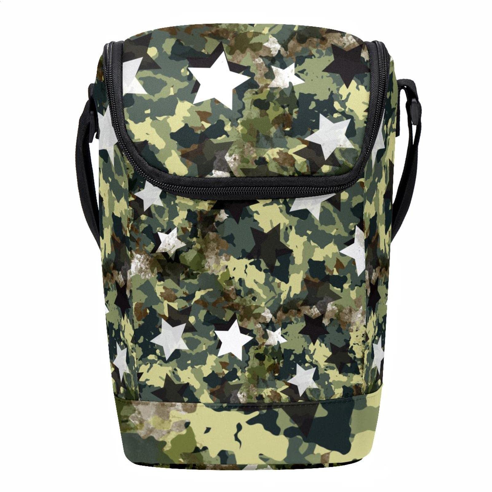 Lonchera de camuflaje con estrellas para colegio excursiones y viajes 1