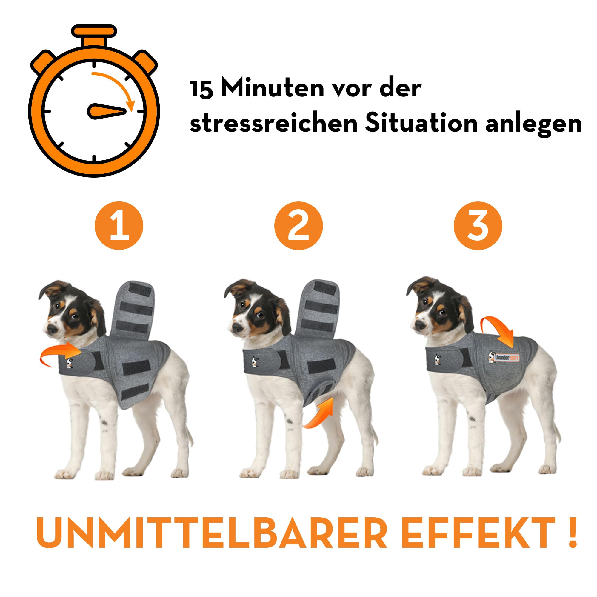 Petlife Thundershirt Hundemantel, Größe S, grau