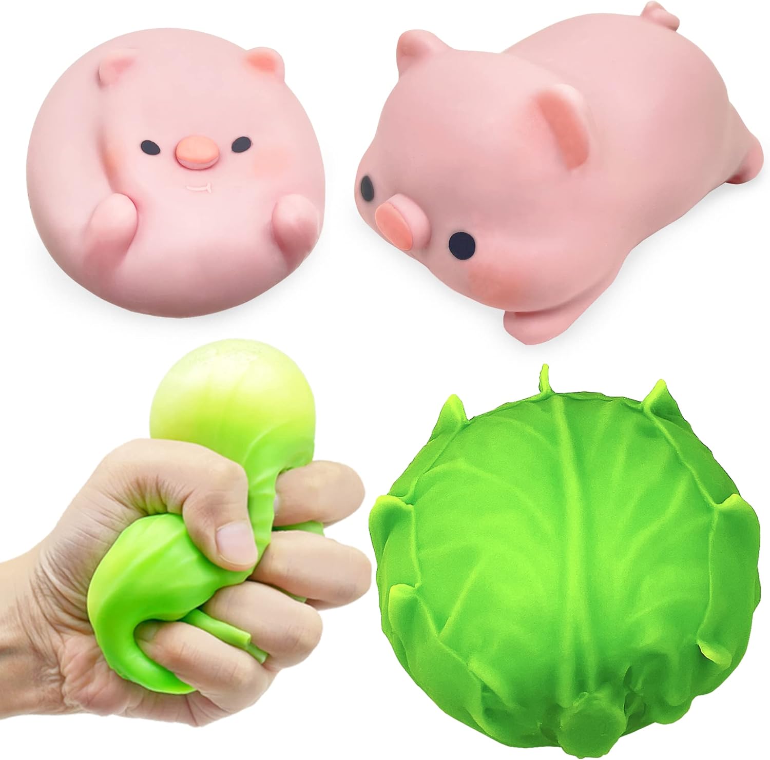 ZENYULL Sensory Stress Balls for Kids Cute Cabbage Stress