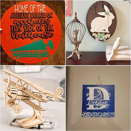 Miniatura 6 de Paquete de 12 hojas de tilo de 12 x 8 pulgadas, madera de tilo de 0.118 pulgadas para corte láser, tablero fino de madera contrachapada sin terminar